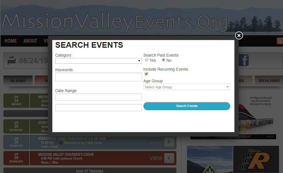 How to Search Events